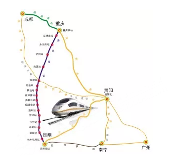 渝昆高铁有望年内开建,泸州飙重庆不到40分钟